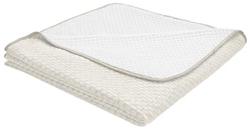 Ibena kühlende Decke 150x200 cm - Kühldecke, kühl, weich & waschbar,selbstkühlende Kuscheldecke für Sommer beige