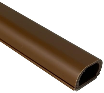 2 canaline for cavi elettrici, kit di canaline for cavi, canale for cavi di alimentazione flessibile autoadesivo, kit, scatola quadrata, for nascondere i cavi for TV e computer in(Brown)