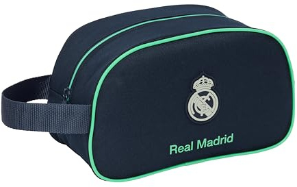 Real Madrid 2nd Team 25/26 – Medium Children's School Toiletry Bag with Handle, Children's Toiletry Bag, Adaptable to Cart, Easy Cleaning, Comfortable and Versatile, Quality and Resistance, 26 x 12 x