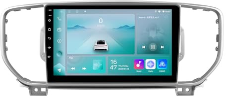 Ossuret Autoradio para KIA Sportage 4 KX5 (2016-2018), 9 Zoll Android 14 Pantalla Táctil 2+32GB Navegación GPS con Carplay Android Auto WiFi Bluetooth Control del Volante DSP (Modelo C)