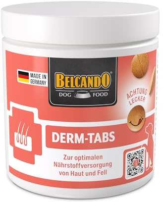 BELCANDO Derm-Tabs | 530 g | 200 Tabs | Ergänzungsfuttermittel für Hunde | Nährstoffversorgung für Haut & Fell