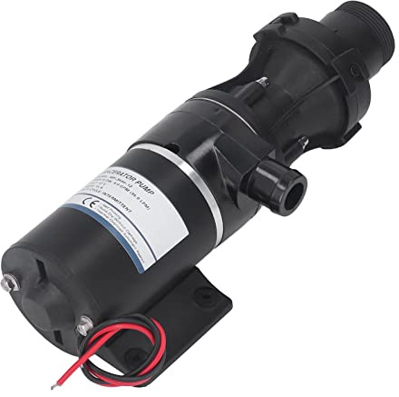 Akozon Hocheffiziente Zerkleinerer-Abwasserpumpe, Wohnmobil-Abwasserpumpe, Selbstansaugend, Geräuscharm, Marine, Boot, Wohnmobil, Toilette, Landwirtschaft (DC12V)