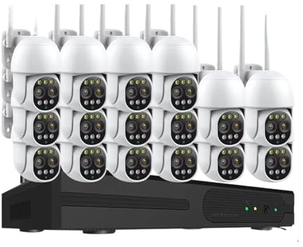16CH NVR Wireless CCTV System 4K 8MP Color Night Vision Video Surveillance Set WiFi Nvr Kit Cctv Outdoor Ip66 10X Zoom Cameras Motion Detection(None,16CH NVR 16 Camera)