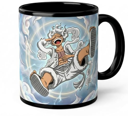 PUMPCAR 11 OZ Magic Heat Changing Color Flying G5 Cup Coffee Ceramic Mug for Anime Lovers Office Manga Pirate Gifts One Piece Merch Accessories Hot and Cold Drinks for Men Women Gifts