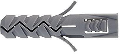 Molly M20600-XJ Chevilles Nylon sans vis, Gris, Set de 100 pièces