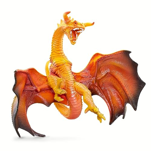 Safari Lava Dragon Figur | Figura de dragón mítico DE 7.5“ | Kinderspielzeug | ungiftig und BPA-frei | geeignet für Kinder ab 4 Jahren Ltd