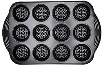 Prestige - Aerolift - Muffin Tins Non Stick 12 Cup - Non stick Bakeware - Cushion Base - Fridge Freezer and Dishwasher Safe - Carbon Steel - 41 x 27 x 4 cm