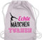 Turnbeutel Rucksack - Kinder Sport Kleidung - Echte Mädchen turnen fuchsia - schwarz - Unisize - Pastell Rosa - gymnastics bag girls kinderturnbeutel 25. geburtstag turn beutel sportbeutel turnerin