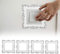 LATRAT 4 Stück Lichtschalter Sticker Luxuriöse Aufkleber für Schalter 155mm/86mm, Aufkleber Luxuriöse Blume Wandaufkleber Surround Stickers Cover Silber Wand Home Dekoration, weiß