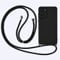 Yoedge Coque Collier pour Huawei P30 Cordon Silicone Motif Dessin, Etui Housse avec Cordon Réglable Téléphone Lanyard Case pour Huawei P30 6,1 Antichoc Collier Cover, Noir