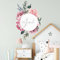 Rose im Kranz mit WUNSCHNAME V297 Wandtattoo personalisierbar Aufkleber Sticker Kinderzimmer Namensaufkleber Name Wunschnamen Türaufkleber (20 x 30 cm)