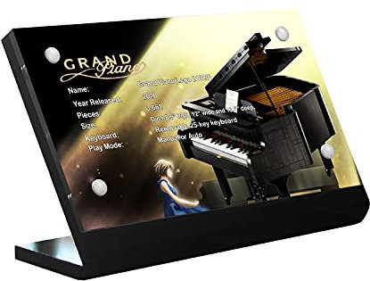 DK DISPLAYKING Placa de acrílico para Lego Grand Piano 21323 (juego de Lego no incluido)