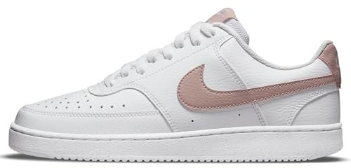 Nike Damen Court Vision Low Next Nature Sneaker, White/PINK Oxford, 43 EU