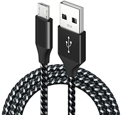 Câble micro USB de synchronisation de données de charge rapide pour manettes PS4/PS4 Pro/PS4 Slim, Samsung Galaxy J7, S7, S6, tablettes Fire HD, manettes PS4, Sony, Motorola, Huawei et plus encore