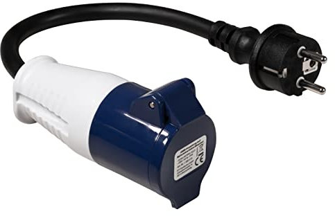 Cable adaptador 35cm clavija de contacto de protección -> acoplamiento CEE