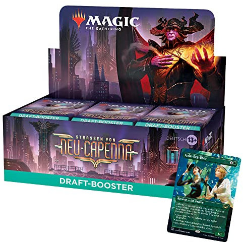 Magic The Gathering Streets of Neu-Capenna Draft Booster Display, 36 Boosters i 1 Box Topper (wersja niemiecka)