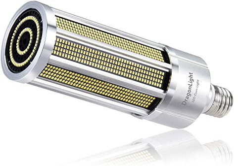 DragonLight 200W Superhell Mais Licht LED Glühbirne Lüfterlos(Ersetzt 1200Watt) - E40 Edison LED Lampe 5000K Kaltweiß 27,000 Lumens für Gebiet Beleuchtung - Garage Werkstatt Straßenleuchte