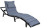 ESTEXO Polyrattan Sonnenliege Gartenliege XXL Strandliege Freizeitliege Rattan Liege Relaxliege Schwarz