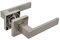 Amig - Set di maniglie per porte | Mod. Cadice | 52 x 124 mm | Con Bocallave | Design elegante e semplice | Impugnatura ergonomica | Zama Argento opaco