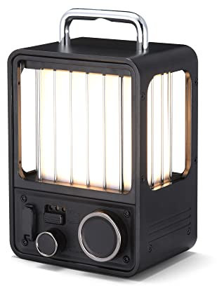 FLEXTAILGEAR Linterna LED de camping recargable, modos de luz progresiva, luz de camping vintage, linterna recargable portátil impermeable IPX5 para patio, senderismo, camping, dormitorio