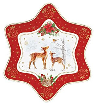EASY LIFE Teller Stern Ø 22,5 cm Porzellan CHRISTMAS MELODY