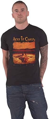 Alice In Chains T Shirt Sickman Band Logo Official Mens Black