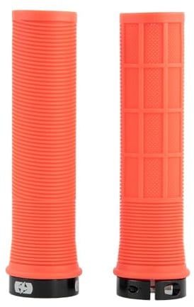 Oxford Driver Lock-on MTB Grips – Dual Profile for Outstanding Grip, Soft Ribbed Compound, Bar End Plugs Included | Trail & Urban Cycling