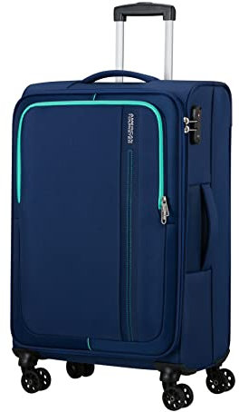 American Tourister Sea Seeker - Spinner M, Koffer, 68 cm, 61 L, Blau (Combat Navy)