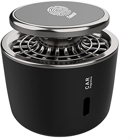 RANRAO Auto Diffuser, Auto Lufterfrischer, Wasserloser Diffusor für Auto, Solar Aromatherapie Ätherisches Öl Diffusor, USB Tragbarer Mini Duft Diffusor Eingebauter Lüfter