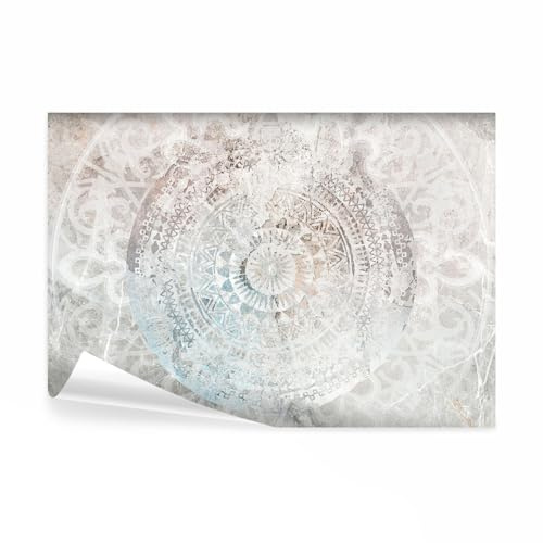 decomonkey Fototapete selbstklebend Mandala Modern, 392x280 cm, XL, Zen | Orientalisch, Abstrakt, Ornament, Beige, Selbstklebende, Tapeten, Wand, Fototapeten, Tapete, Wandtapete, klebend, Klebefolie