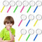 Lupenglas für Kinder,12 STK Lupen Kinder,Detektiv Set Kinder,Mini Kindergeburtstag Spielzeug Outdoor Forscher Handheld Lupe,Becherlupen für Kinder,Kunststoff Handlupe,Taschenlupe für Party-mitgebsel