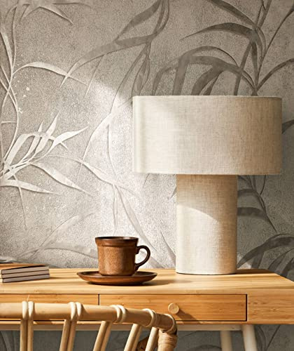 marburg Vliestapete grau Floral Modern Natur für Wohnzimmer oder Schlafzimmer Made in Germany 10,05 x 0,53m
