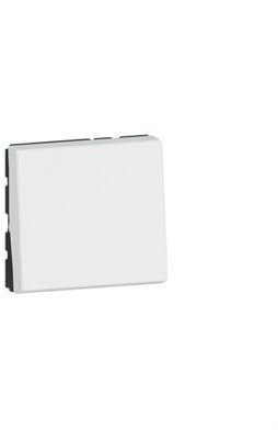 Interrupteur Mosaic EasyLed 2 modules 10AX, blanc