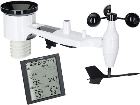 Levenhuk Wezzer PRO LP310 Stazione Meteo Digitale con Orologio, Calendario, Termometro, Barometro, Igrometro, Anemometro, Pluviometro, Punto di Rugiada, Indice di Calore e Wi-Fi