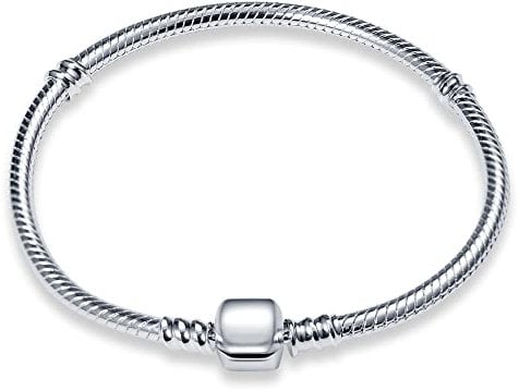 KUNSIR Joyería Pulsera de Mujer plata 925 Compatible con Abalorios, Serpiente Pulsera Compatible con Pandora Abalorios,Los Mejores Regalos para Chicas