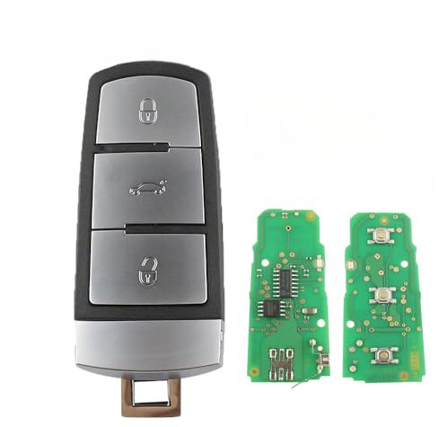 Guscio Chiave auto a distanza Controllo remoto telecomando radiocomando portachiavi per VW Passat B6 3C B7 Magotan CC Medio Smart 3Buttons 433MHZ ID48 Chip