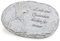 Logbuch-Verlag Grabschmuck Stein mit Text 17 x 11 x 7 cm Ginkgo hellgrau Silber Allerheiligen Deko frostsicher