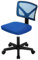 Refined Living Bürostuhl Ergonomischer schreibtischstuhl, ohne Armlehnen, Bequeme Sitz-Lendenwirbelstütze, geeignet für Haus, Schlafzimmer, Studium, Student (Blau)
