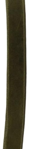 Krambambulishop.de Fettleder Meterware DIY Flachleder Leder Soft Verschiedene Breiten 6/8/10/12/15/18mm (Olive, 12mm)