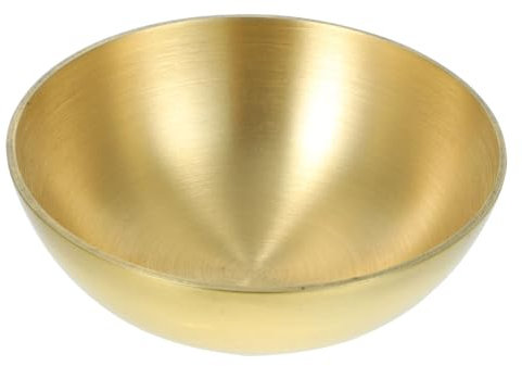 PRETYZOOM Bol En Cuivre Pur Bol Rituel Bougies Chauffe-plat En or Vaisseau Rituel De Concentration Divine Bols Bouddhistes Bols D'autel Wiccan Bol D'eau Tibétain Laiton Golden