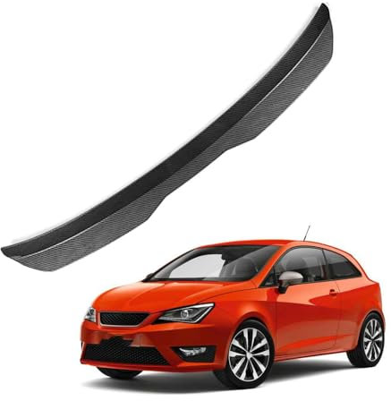 KizmiQ Auto Heckspoiler,ABS Dachspoiler Kofferraum Kofferraumspoiler für Se-at Ibiza 6J 6P 5-Türer 2008-2011 2012 2013 2014 2015 2016 2017 Lippe Styling Spoiler Flügel Tuning Zubehör