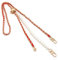 WANYI 120cm Taschenkette Gold Handykette Perlen Kette für Tasche Schulterriemen Leder Verstellbar Metallkette mit Aufgesetzten Perlen für Damen Crossbody Tasche Ersatz-Zubehör (Rot)