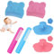 KOLZEMV Baby-Haarkamm, 6 Stück Baby-Haarbürsten und Kamm-Set, Baby-Haarbürste, milchschorf kamm, baby kamm, Neugeborene Haarkamm, kamm gegen milchschorf baby kind, Geschenk zur Babyregistrierung