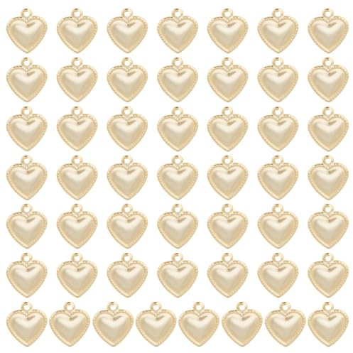 HOBBIESAY 18K Gold überzogene kleine Herz Charms Liebe Edelstahl Anhänger Tiny Herz Dangle Charms für DIY Armbänder Ohrring Halskette Schmuck Herstellung