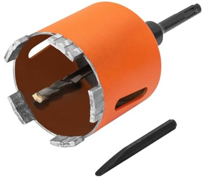 Meccion Diamond Core Drill Bit with Guide Bit and SDS Plus Adapter, Premium Diamond Hole Saw for Concrete Masonry Brick Wall Stone Granite (82mm)