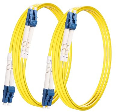 PNGKNYOCN Câble de raccordement en fibre optique, 2 paquets de câbles de raccordement en fibre optique monomode duplex LC à LC 9/125um pour la connexion de câbles en fibre LC (1M/3.2FT)