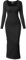 OQQ Women’s Dress Long Sleeve Square Neck Bodycon Fit Seamless Ribbed Casual Loungewear Maxi Dress Black