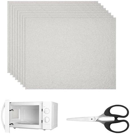 8 pièces Disque de mica pièce de réparation de plaque de mica pour micro-ondes feuille de mica universelle pour micro-ondes 15 × 13 cm