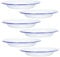 HOLIDYOYO 6 Piezas Placa De Esmalte Plato De Ensalada De Esmalte Platos Para Acampar Placa Redonda De Esmalte Bandeja De Comida Antigua Plato Llano Esmaltado Platos De Esmalte