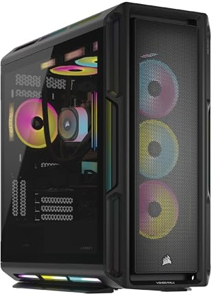 Corsair Vengeance A8200 Gaming PC - CPU AMD Ryzen 9 9900X refrigerada por líquido - GPU NVIDIA GeForce RTX 5080 - Memoria Dominator Platinum RGB DDR5 de 64 GB - SSD M.2 de 2+2 TB - Negro
